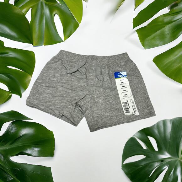 Okie Dokie Unisex Shorts Sz 6 Months Boys Girls Solid Heather Gray NEW - Picture 1 of 5